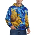 thumbnail image 2 of Honeii Whimsical Sunflowers Night Sky Pattern Mens Hoodies Men's Loose Sleeve Sweatshirt,Pullover Hooded Sweatshirt for Men,Essentials Hoodie-Medium, 2 of 7