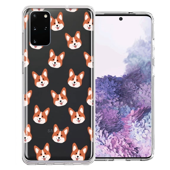 MUNDAZE For Samsung Galaxy S20 Shiba Inu Polkadots Design Double Layer Phone Case Cover