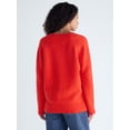 thumbnail image 3 of Free Assembly Women's Deep V-Neck Sweater with Long Sleeves, Midweight, Sizes XS-XXL, 3 of 5