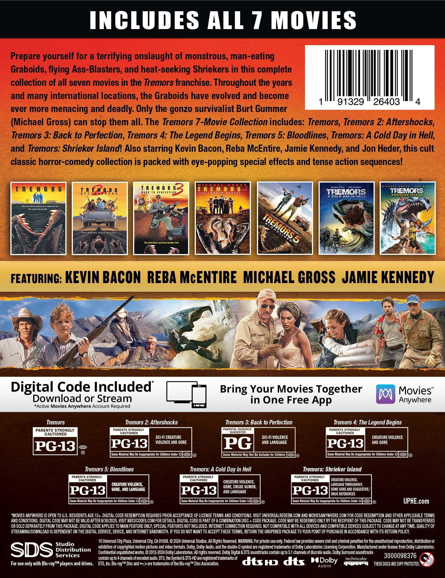 Tremors 7-Film Collection (Steelbook) (Blu-ray + Digital), Universal, Horror, Comedy