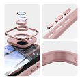 thumbnail image 4 of Allytechgroup iPhone 14 Case with Tempered Glass Lens Protector, Ring Holder Kickstand Shockproof Drop Protection Scratch Resistant Anti-Yellow Clear Back Case Cover for Apple iPhone 14, Pink, 4 of 9
