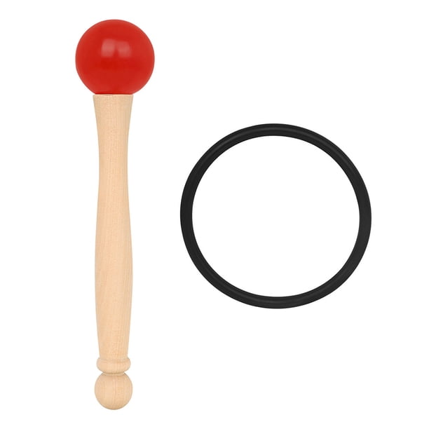 Soidarity Cuenco de cristal sólido, palo para golpear con anillo de goma, cuencos de música Musical de percusión, mazo, palos para golpear, Type3 NO3