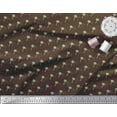 thumbnail image 3 of Soimoi Brown Poly Georgette Fabric Palm Leaves Print Fabric by the Yard 42 Inch Wide, 3 of 3