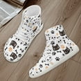 thumbnail image 3 of Wismoutput High-Top Sneakers with Cats and Skull Minimalist Zero Drop Shoes Casual and Comfortable Sneakers for Men, 3 of 7