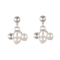 Surgical Steel 4mm Pearls 3mm Steel Bead Stud Earrings