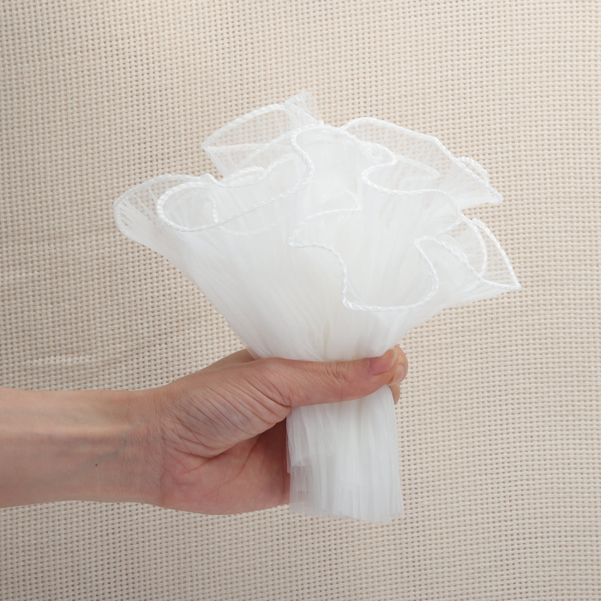 Unique Bargains Wrinkled Translucent Flower Wrapping Paper White 1 Piece for Arrangements