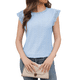 thumbnail image 1 of Blusa de Encaje con Cuello Alto para Mujer M Azul, 1 of 7