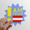 thumbnail image 1 of I Am From Austria Sun Vinyl Sticker Luggage Graffiti Flower Decal, 1 of 3