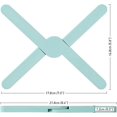 thumbnail image 2 of Salvamanteles de silicona plegables antideslizantes para platos calientes, paquete de 4 soportes para ollas de silicona expansibles ecológicos, almohadilla caliente, diseño cruzado plegable, 2 of 5