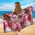 thumbnail image 4 of Garronmavis Pink Leopard Love Heart Car Seat Towel Cover Stain Resistant Easy Installation Multi-Functional Front Car Seat Protector with Storage Bag for Most Cars SUV Trucks Sedan Van, 4 of 9