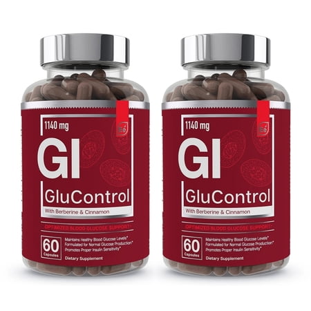 Essential Elements Blood Glucose Supplement with Ceylon Cinnamon and Berberine GluControl | 120 Capsules (2-Pack)