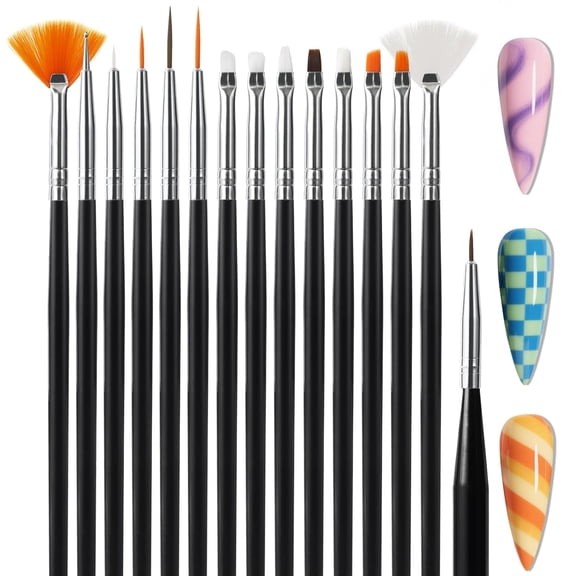31pcs Nail Art Brushes, Nail Art Tool Set, Dotting Tools, Dust Brush,Striping Brushes for Long Lines, Drawing Pen For Gel Polish Design supply
