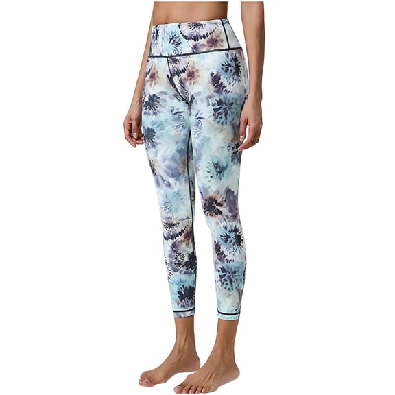 Alkepwun Leggings for Women High Waisted Printed Funny Tummy Control Butt Lifting Athletic Gym Seamless Sports Sculpting Compression Yoga Pants