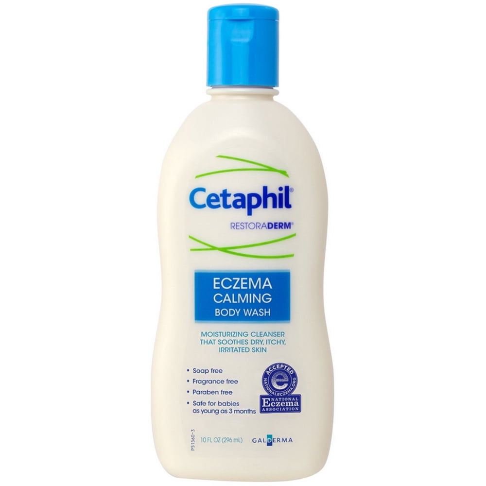 Cetaphil Eczema Calming Body Wash 10 oz (Pack of 4)
