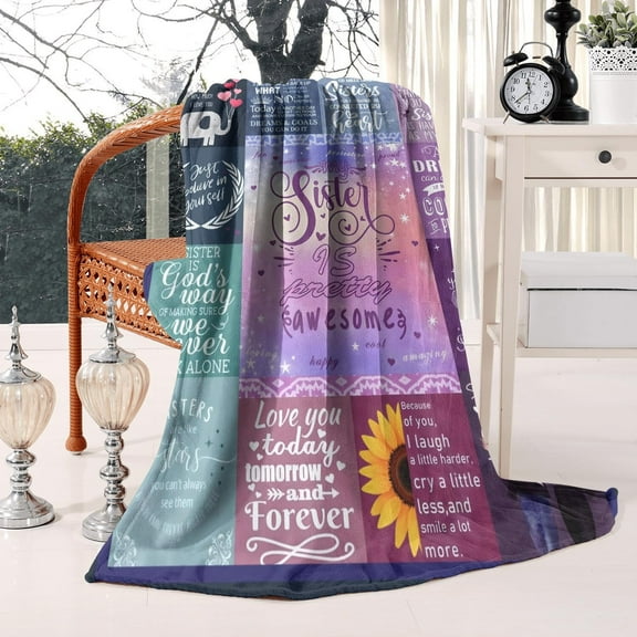Sister Throw Blanket Gifts, Sister Birthday Gifts,Fleece Throw Blankets for Sister Christmas Gifts,to My Best Sister Throw Blankets Gift for Sofa Travel Beach Living Room 50"x60"