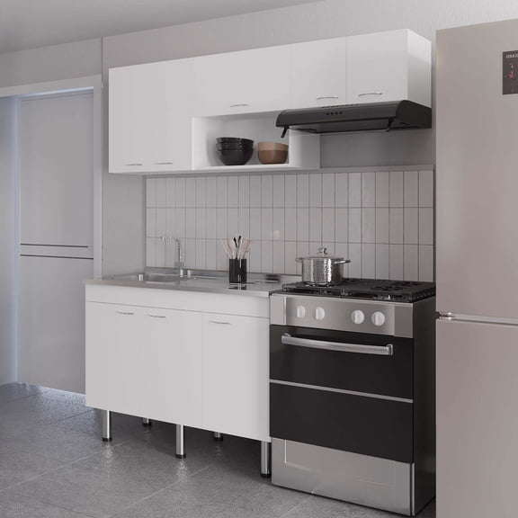 FM FURNITURE El Capit?n Modular Kitchen Set - Complete Solution for Modern Kitchens with Storage, Kronos