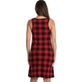 thumbnail image 3 of Just Love Sleeveless Nightgown for Women  Lightweight, Comfortable Sleepwear with Stylish Design (Sleeveless - Buffalo Plaid, Medium), 3 of 3