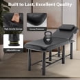 thumbnail image 3 of Sesslife Massage Table with Adjustable Headrest and Backrest, Modern Spa Salon Facial Bed with Bottom Shelf Storage Shelf for Eyelash Extensions Beauty Tattoo, Memory Foam Sponge Mattress, Black, 3 of 9