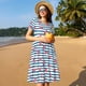 thumbnail image 4 of Balery Clown Fish Vestidos sueltos de manga corta para mujer, vestidos de verano 2025, vestidos casuales de corte A con vuelo., 4 of 6