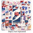 thumbnail image 5 of Marcapáginas con diseño de flores dibujadas a mano, paquete de 50 pegatinas de vinilo mixtas para computadora portátil, teléfono, botella de agua, etc., 5 of 5