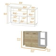 thumbnail image 3 of FM FURNITURE Granby 2-Piece Modern Engineered Wood Kitchen Set in White/Oak, 3 of 7