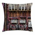 thumbnail image 1 of Wire Decor Throw Pillow Cushion Cover, Old Rusted Electrical Panel with Fuses and Contacts in Abandoned Energy Factory Print, Decorative Square Accent Pillow Case, 20 X 20 Inches, Multi, by Ambesonne, 1 of 2