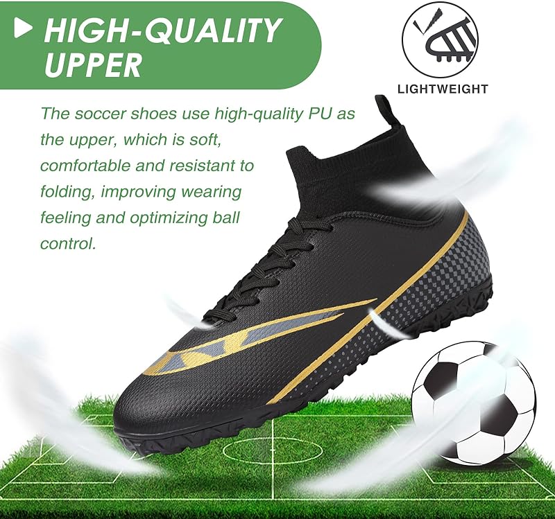 Soccer Cleats Mens Women Outdoor Soccer Shoes for Big Boy AG TF