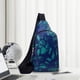 thumbnail image 5 of Bolsa de pecho para hombres de gran capacidad | Mochila mensajera deportiva multifunción | Material de tela, correa ajustable, multibolsillo, ocio exterior duradero | Azul, Verde, Rojo, Negro, 5 of 6