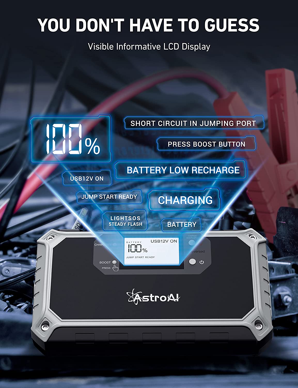 AstroAI 6000A Jump Starter with Power Bank, Compass & LED photo 6