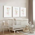 thumbnail image 3 of Hieng 3Piece Watercolor Floral Wall Art Canvas Print Set, Botanical Aesthetic Wall Decor Pastel Pink Ribbon Flower Posters & Prints for Girl’s Bedroom Nursery Living Room Kitchen, 3 of 6