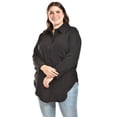 thumbnail image 1 of Camisa con boton de perla Roman Fashion Tallas Extras 5103 Negro 40, 1 of 7
