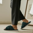 thumbnail image 6 of Womens Fuzzy Memory Foam Slippers Cross Band Cozy Plush Home Slippers Fluffy Furry Open Toe House Shoes Indoor Outdoor Slide Slipper, 6 of 6
