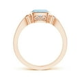 thumbnail image 2 of Angara Natural 0.88 Ct. Aquamarine Solitaire Ring in 14K Rose Gold for Women (Ring Size: 3), 2 of 12
