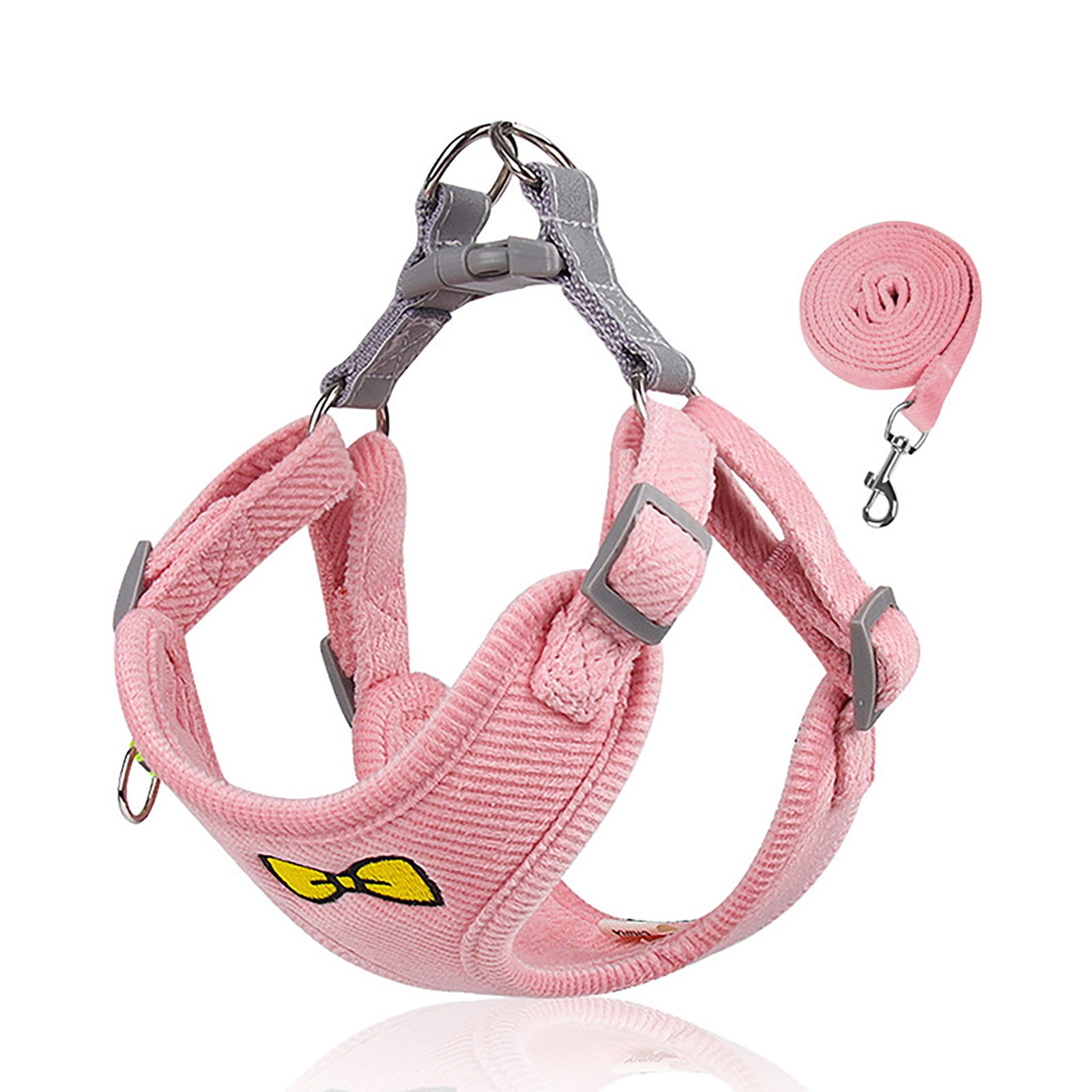 Reflective DogHarness With Leash Breathable Adjustable Nylon Pet