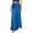 Blue, variant on Women's Skirt with Side Slit,Womens Fashion Solid Color A Character Satin Fabric Invisible Zipper Half Length Skirt Hot Pink XS