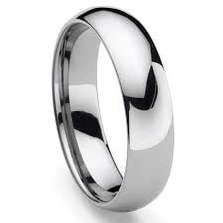 6mm Tungsten Carbide Comfort Fit Classic Dome Shape high polish Wedding Band Ring For Men or Ladies