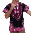 thumbnail image 1 of Men's Plus Size African Dashiki Print Ethnic Top Traditional Tribal Pattern Short Sleeve Oversized Casual Shirt, 1 of 5