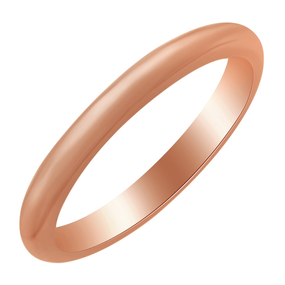 Jewel Zone US 3mm Standard Comfort Fit Band Ring in 10k Rose Gold