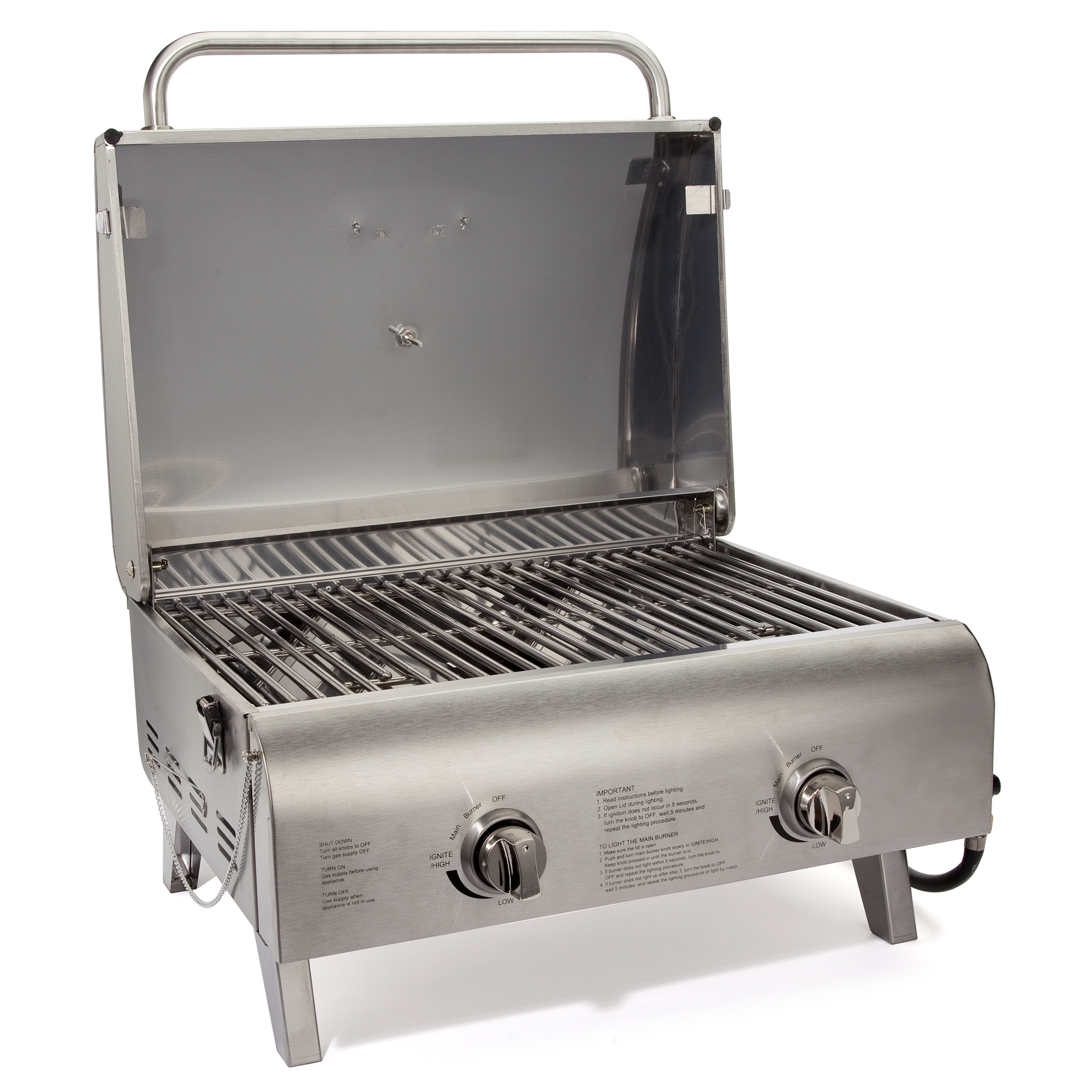 Cuisinart CGG-306 Chef's Style Stainless 2 Burner Tabletop Gas Grill, Silver - image 3 of 17