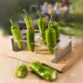 thumbnail image 5 of Cadorn Stainless Steel BBQ Rack - 15/18 Hole Pepper & Vegetable Grill, Chicken Leg Holder for Outdoor Cooking, 5 of 9