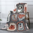 thumbnail image 3 of XMXT Flannel Warm Throw Blanket, Cartoon Animal Heads Bedroom Decor Blankets for Bed Couch Living Room, 50 x 70 inches, 3 of 9