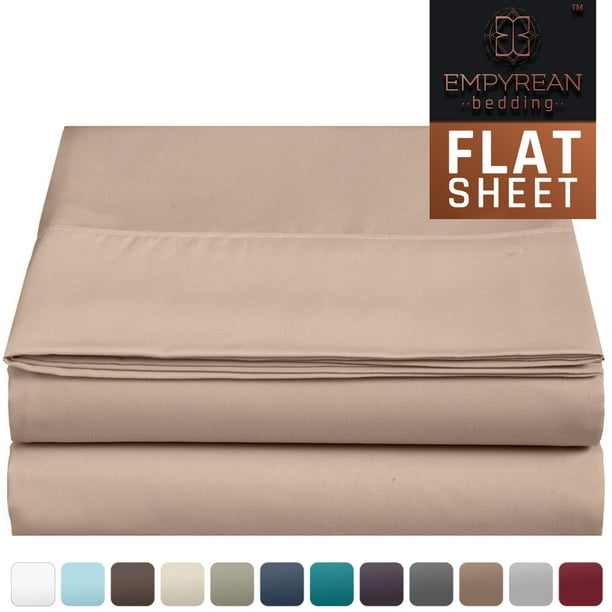 geweten Ouderling marionet Empyrean Bedding Premium Flat Sheets – 2-Pack “110 GSM” Top Bed Sheets  Double Brushed Microfiber Thick and Comfortable Flat Sheets Set, Luxurious  & Soft Hotel Hypoallergenic, Full, Taupe Sand - Walmart.com - Walmart.com