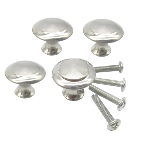 Masteelf 25 Pcs Glass Door Handle Knob Stainless Steel Drawer Knobs Cabinets Kitchen Handles Silver
