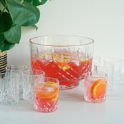 Viski Admiral Punch Bowl with Tumblers for Party, Wedding Gifts 9 Piece Set
