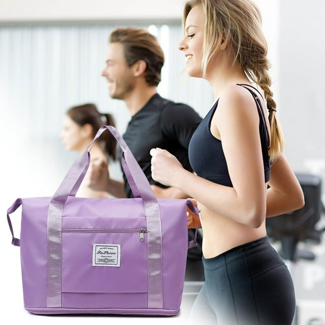 Ohmyroo Expandable Sports Duffle Bag Water-Resistant Dry Wet Separation Travel Tote