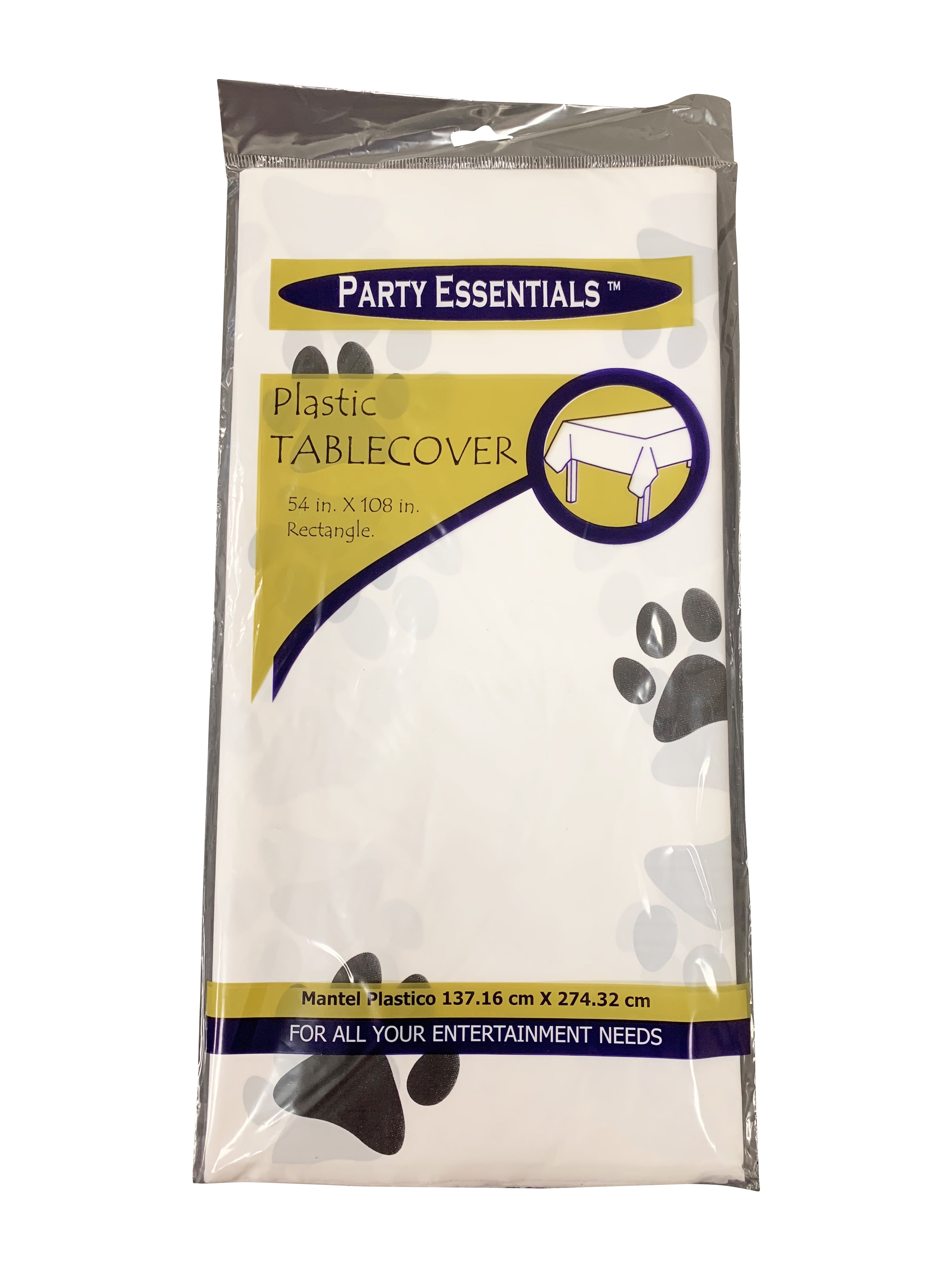 Puppy Dog Paw Print Plastic Table Cover (2)