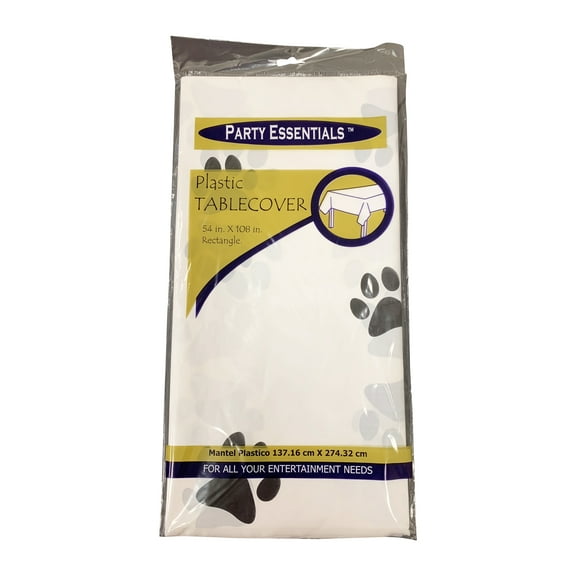 Puppy Dog Paw Print Plastic Table Cover (2)