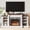 White-brown, variant on EastVita 71 Inch Mid Century Fireplace TV Console Entertainment Center with 23 Inch Electric Fireplace, White Brown Finish, Living Room