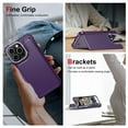 thumbnail image 5 of for iPhone 15 Pro Wallet Case with Credit Card Holder,RFID Blocking,PU Premium Bling Diamond Leather Double Magnetic Clasp Kickstand Heavy Duty Protective Cover for iPhone 15 Pro, Purple, 5 of 7