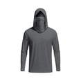 thumbnail image 5 of UPF 50+ Sun Protection Shirts for Men Hoodie with Mask Quick Dry Long Sleeve Lightweight Fishing Shirt Hiking Top Dark Gray L, 5 of 7